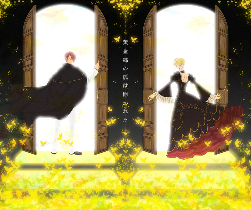 Two Characters in Black Dresses