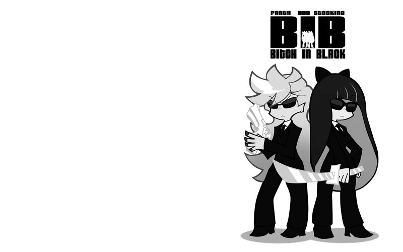 Two Characters in Black Suits — Confident