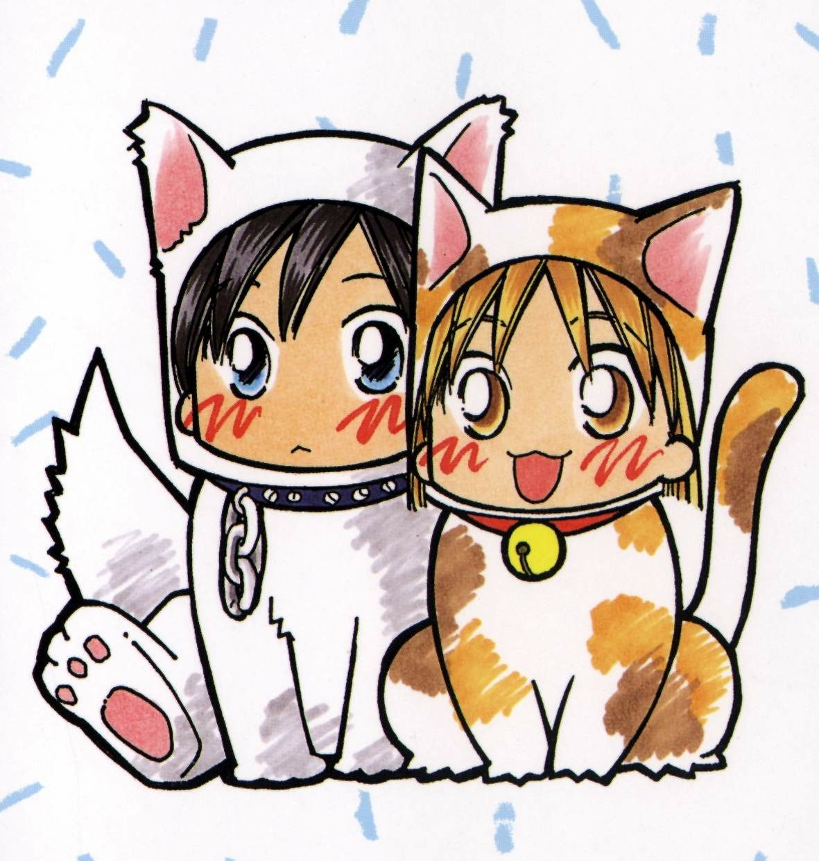 two characters in cat costumes