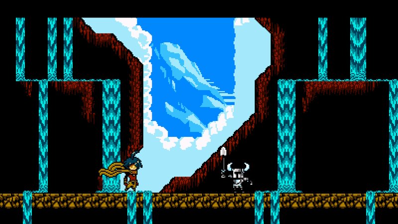 Two Characters in Cave — Blue, Dramatic
