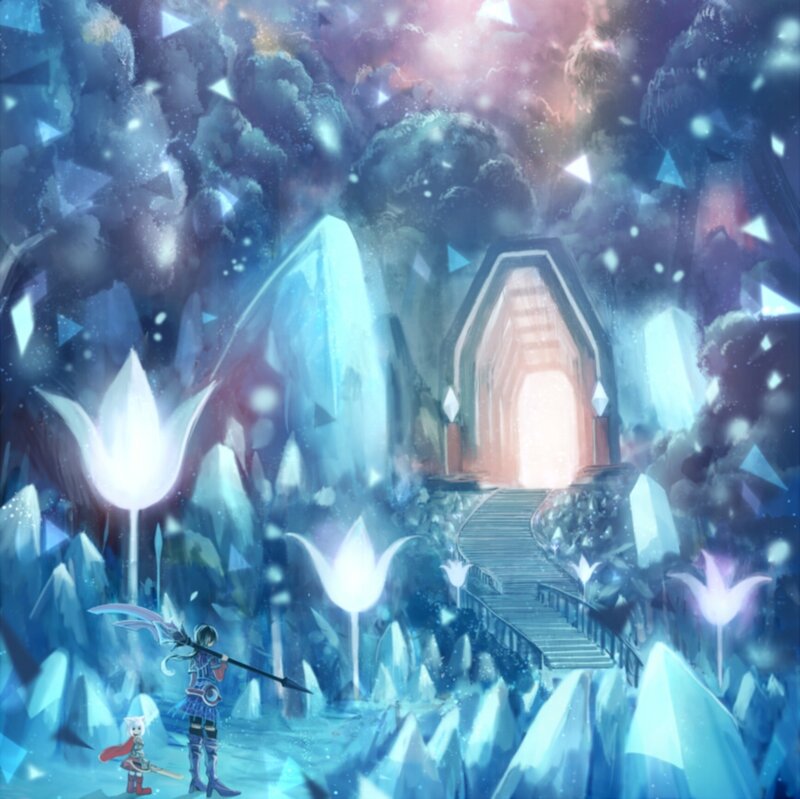 Two Characters in Cave — Blue
