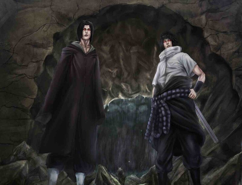 Two Characters in Cave