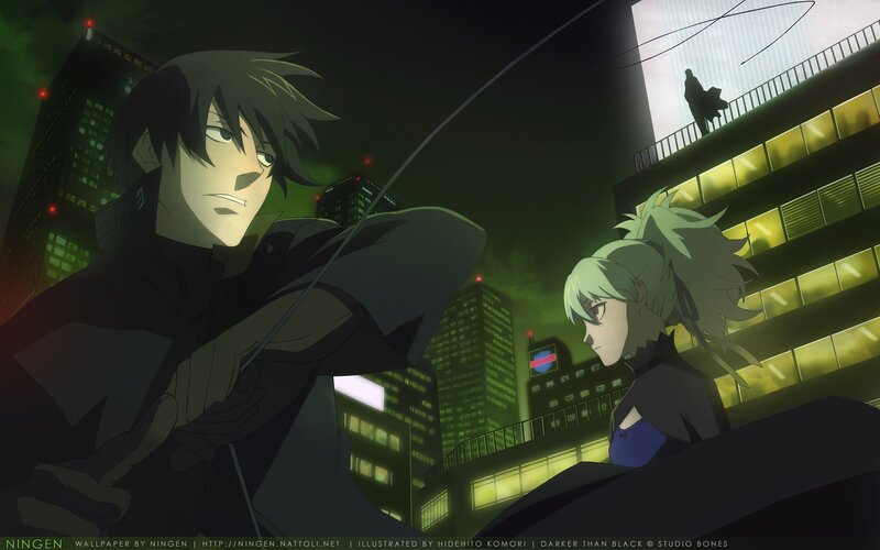 Two Characters in City — Green