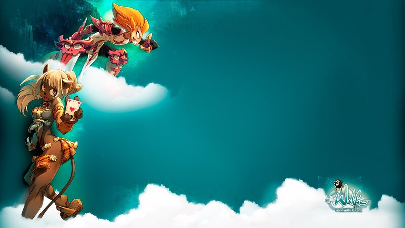Two Characters in Clouds — Teal