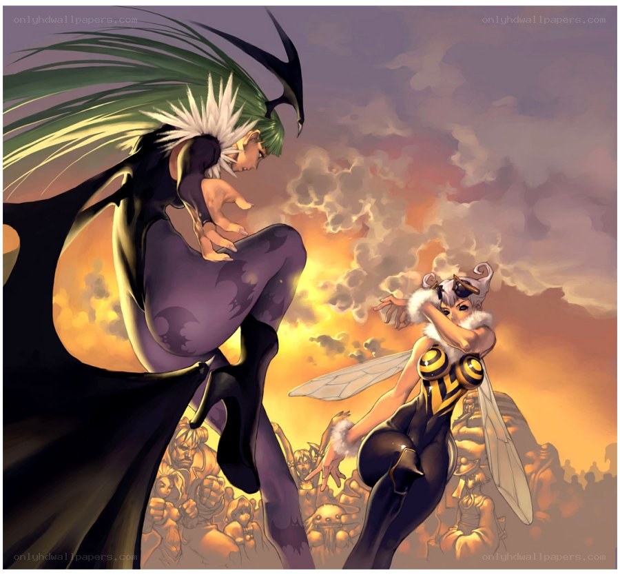 Two characters in combat