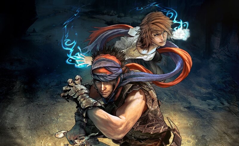 Two Characters in Combat — Blue, Dramatic, Night, Digital Art, Magic