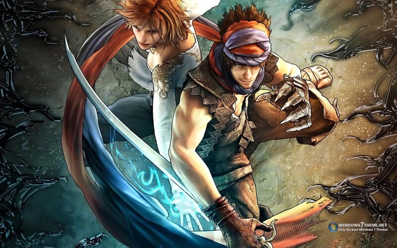 Two Characters in Combat — Brown, Dramatic, Digital Art