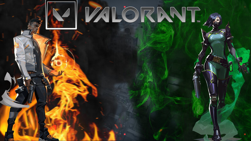 Two Characters in Combat Gear — Black, Dramatic, Digital Art, Fire