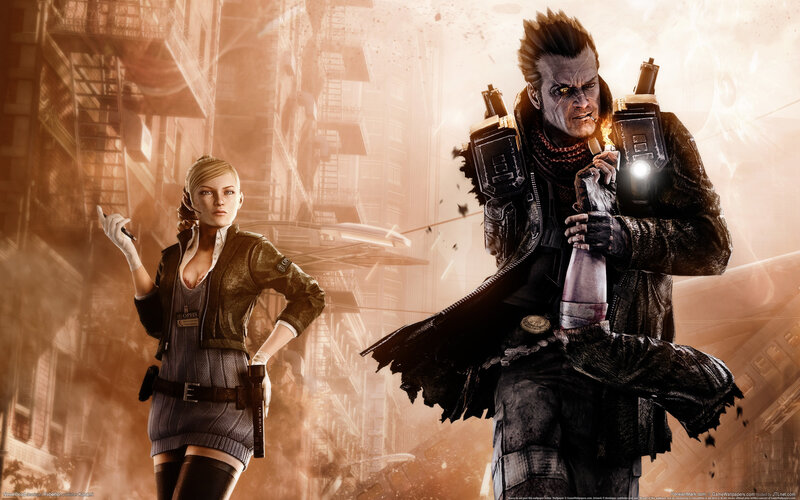 Two Characters in Combat Gear — Brown
