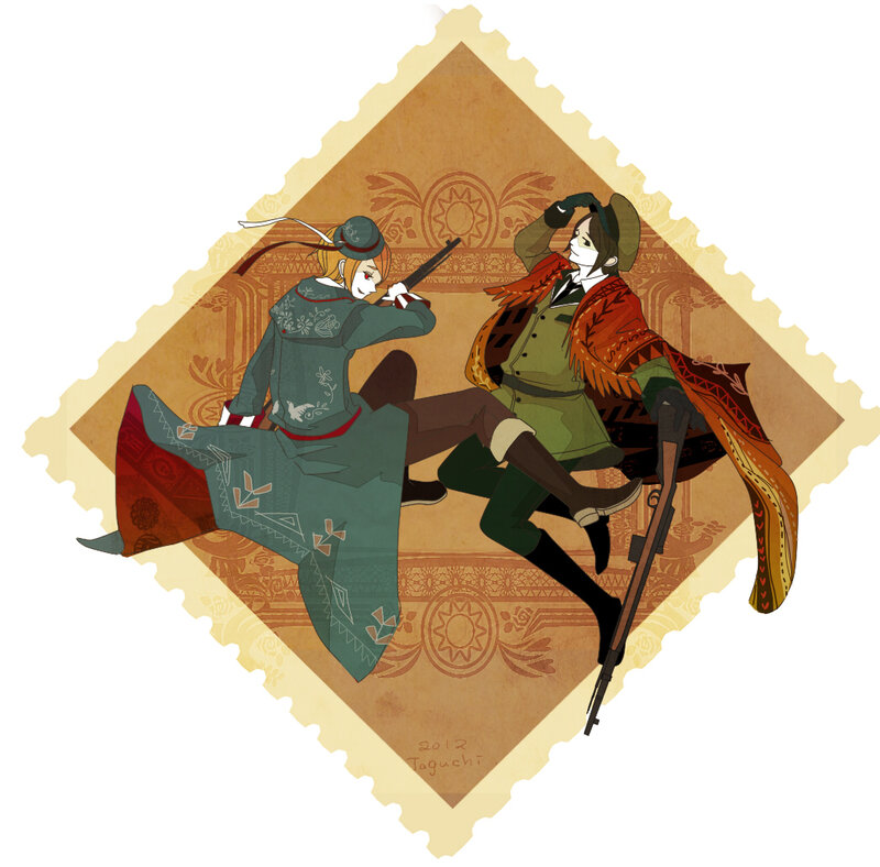 Two Characters in Combat — Green, Dramatic, Anime