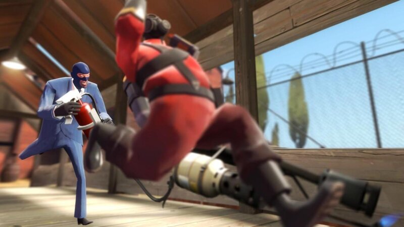 Two Characters in Combat — Red, Action