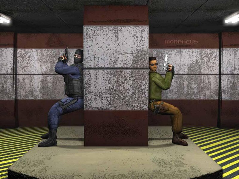 two characters in combat stance