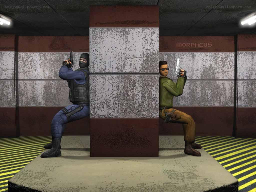 two characters in combat stance