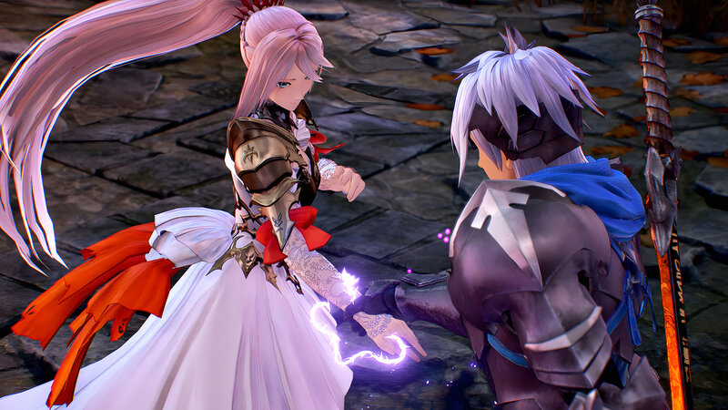 Two Characters in Combat — White, Dramatic, 3d Render