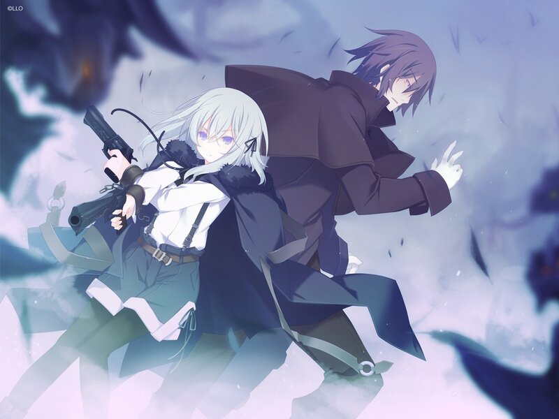 Two Characters in Combat — White, Dramatic, Winter