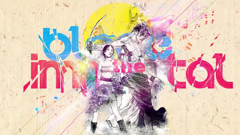 Two Characters in Combat — Yellow, Dramatic, Manga