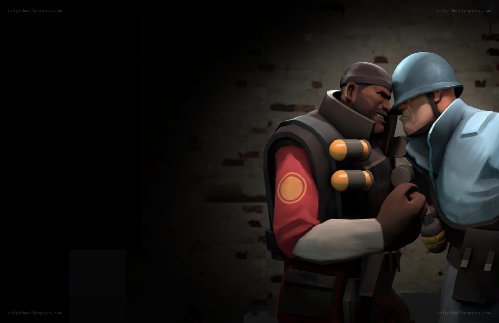 two characters in confrontation