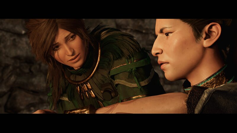 Two Characters in Conversation — Green