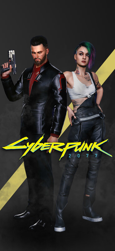 Two Characters in Cyberpunk Attire