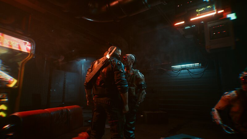 Two Characters in Cyberpunk Setting — Red