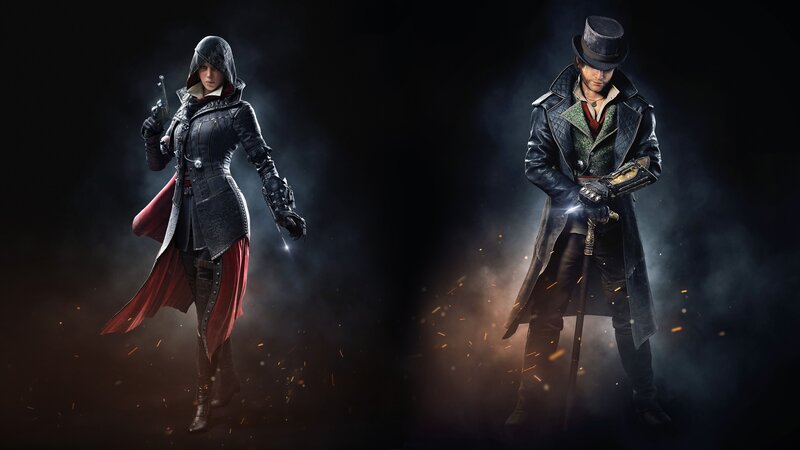 Two Characters in Dark Coats