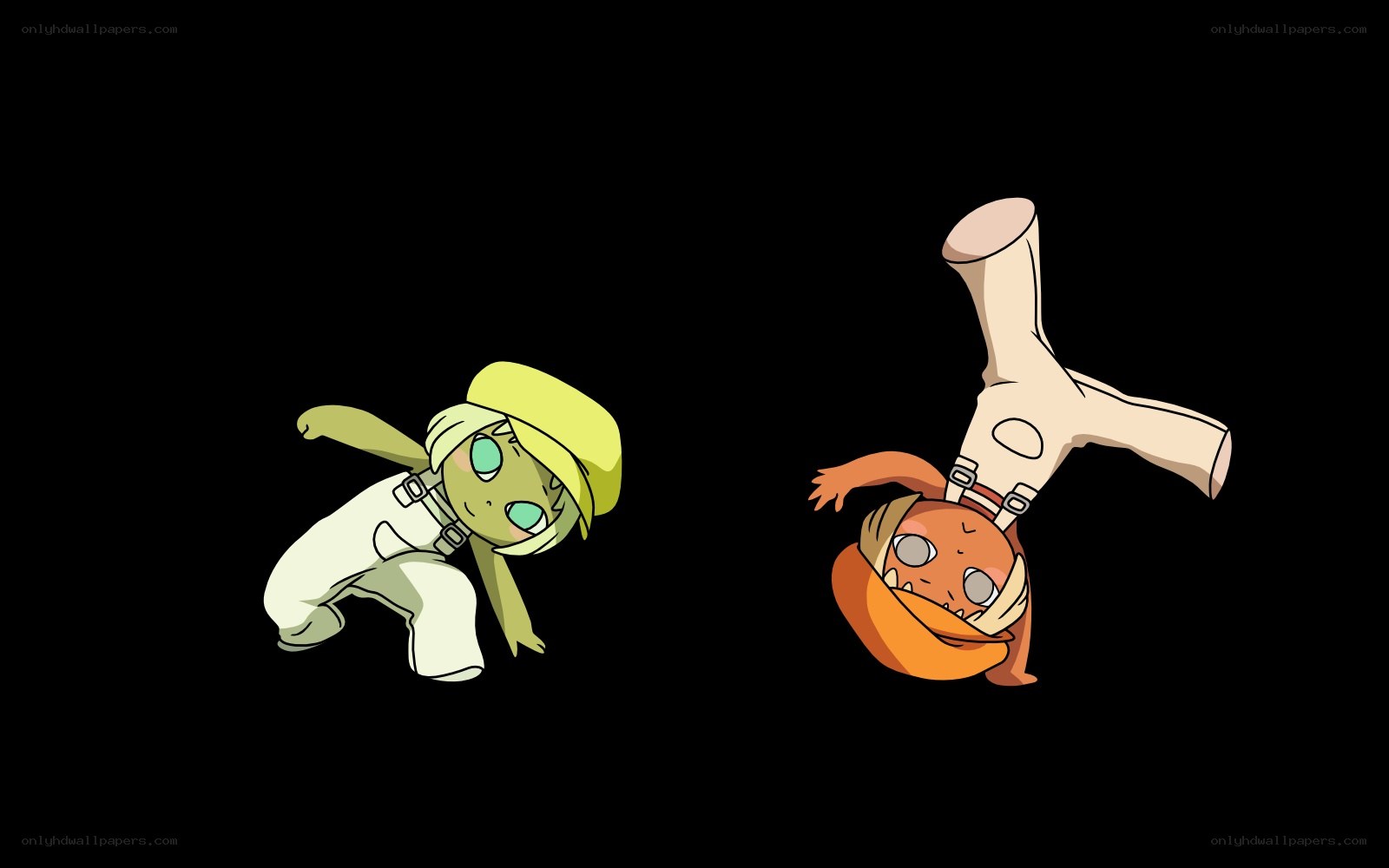 Two characters in dynamic poses