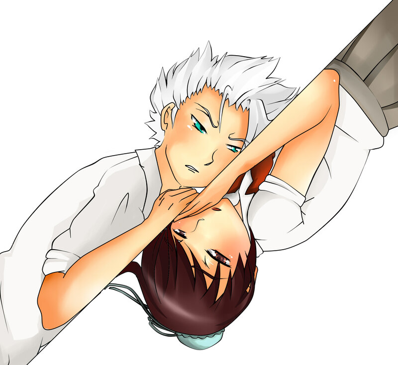 Two Characters in Embrace