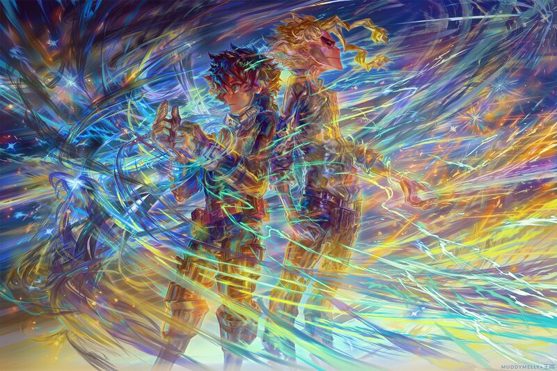 Two Characters in Energy Field