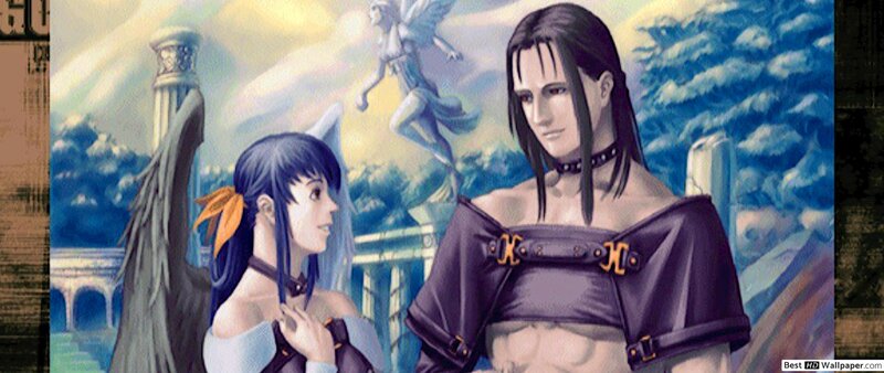 Two Characters in Fantasy Setting — Blue, Dramatic