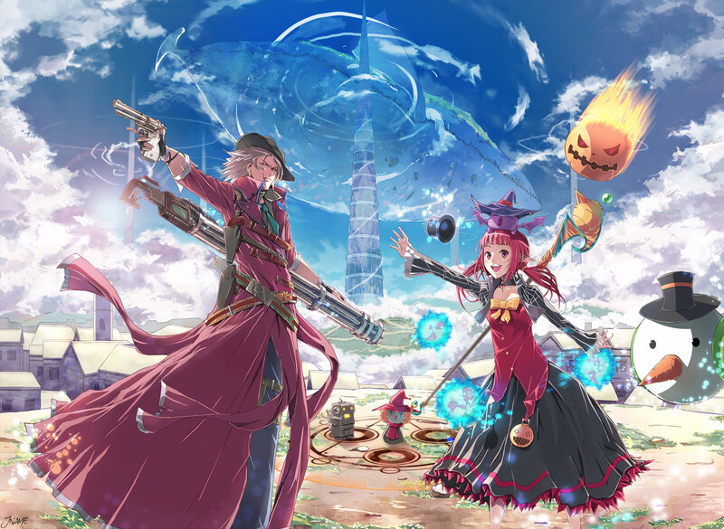 Two Characters in Fantasy Setting — Blue