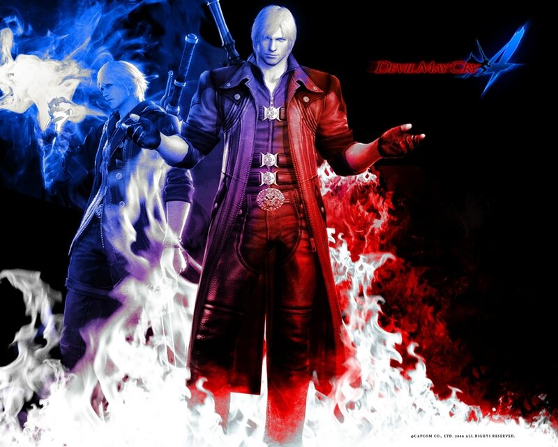 Two Characters in Flames — Red, Dramatic