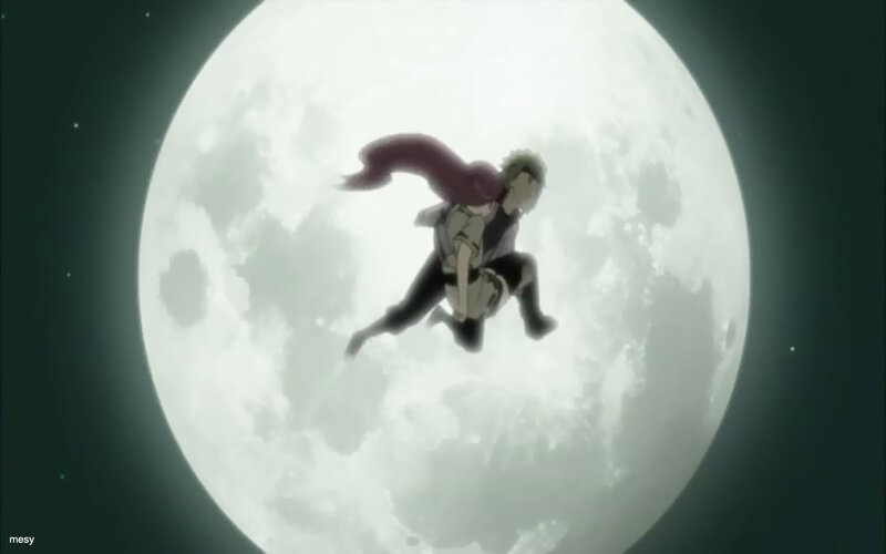 Two Characters in Flight — White