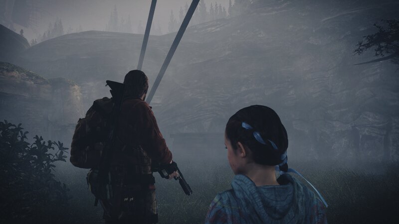 Two Characters in Fog