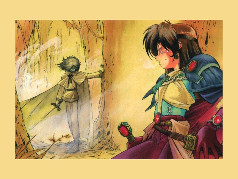 Two Characters in Forest — Yellow, Dramatic, Sunset
