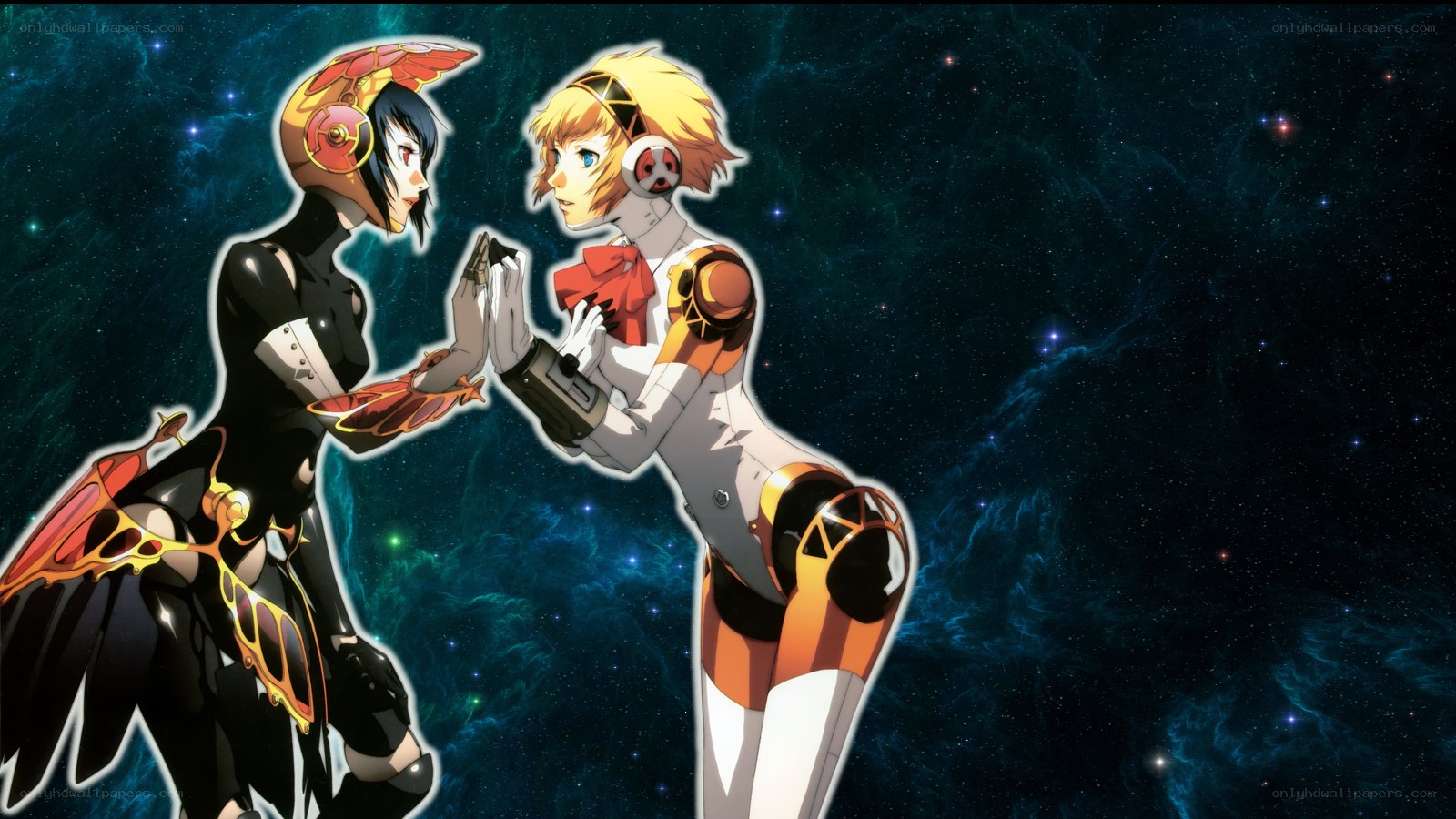 two characters in futuristic armor