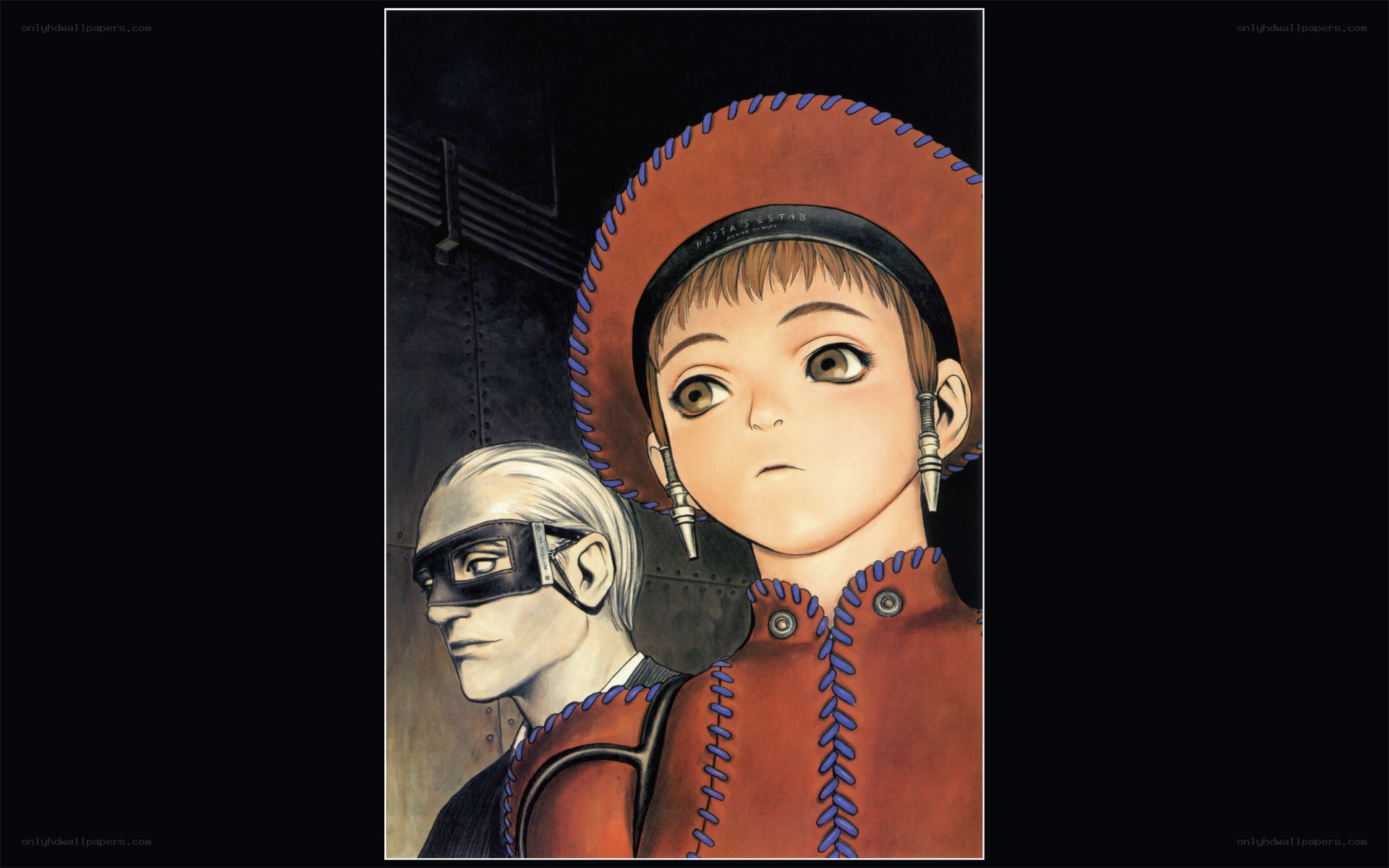 two characters in futuristic attire
