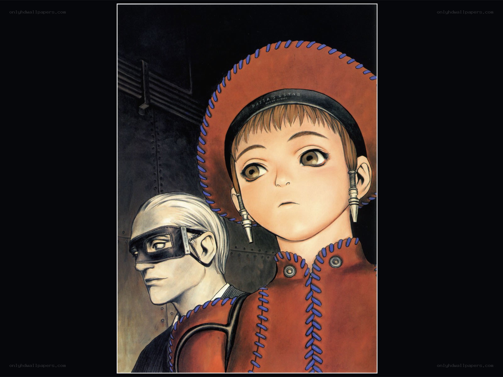Two characters in futuristic attire