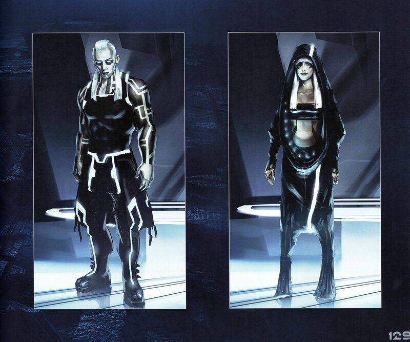 Two Characters in Futuristic Outfits