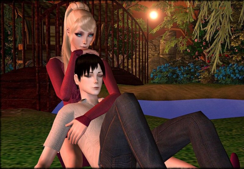 Two Characters in Garden — Green