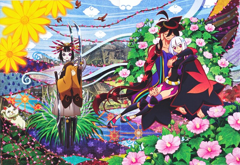 Two Characters in Garden — Pink