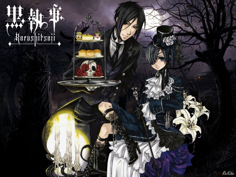 Two Characters in Gothic Attire — Black