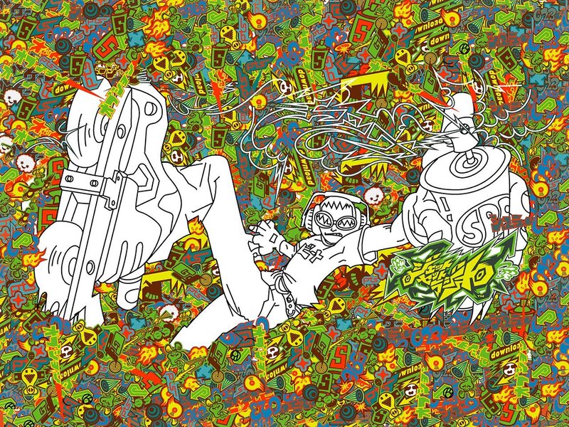 Two Characters in Graffiti