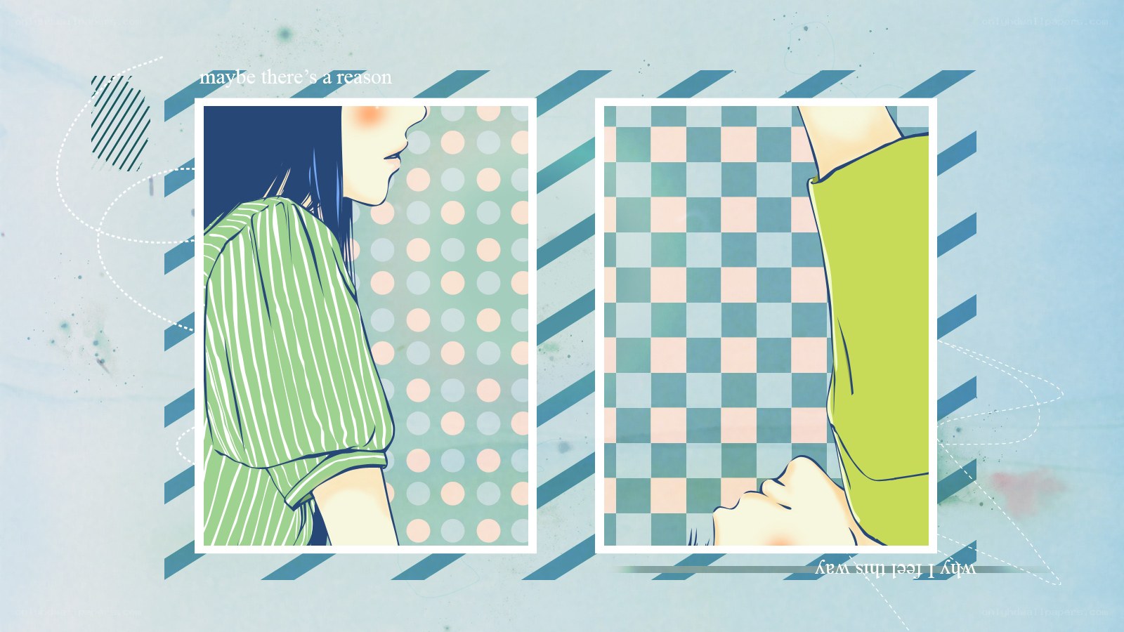 two characters in green shirts