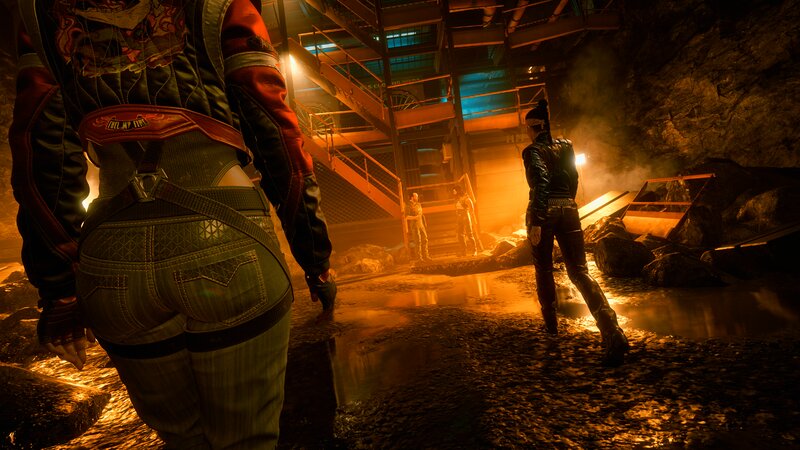 Two Characters in Industrial Setting — Orange