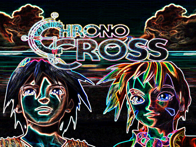 Two Characters in Neon Style