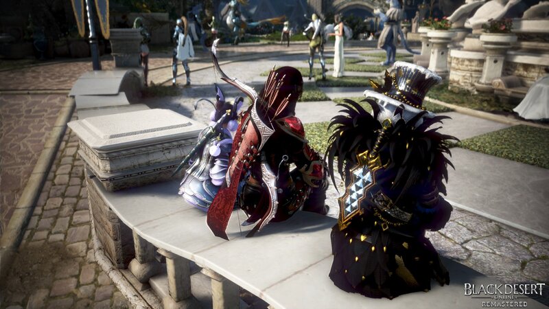 Two Characters in Ornate Armor — Black