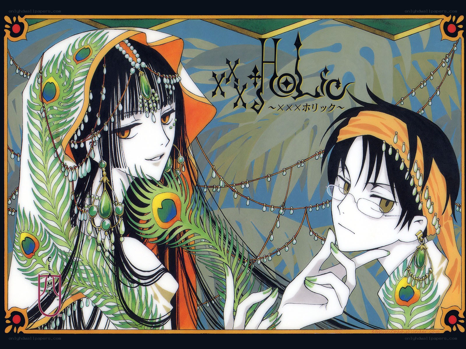 Two characters in ornate attire