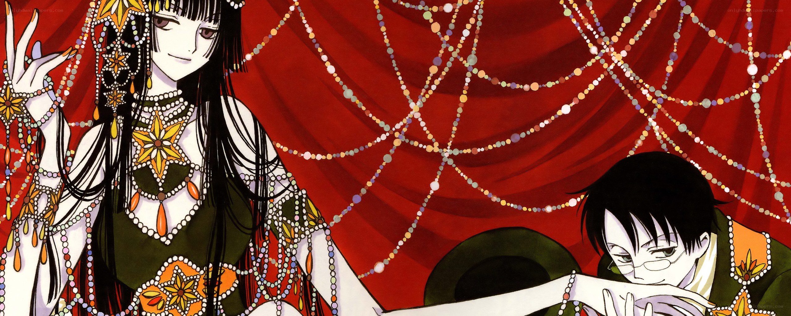 two characters in ornate costumes