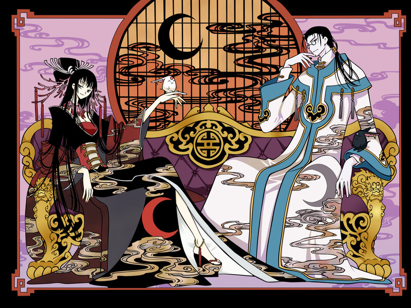 Two characters in ornate robes