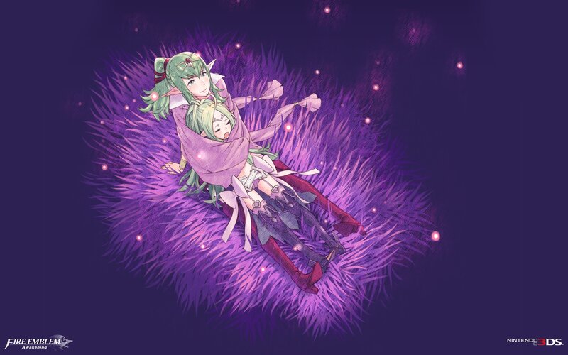 Two Characters in Purple Grass